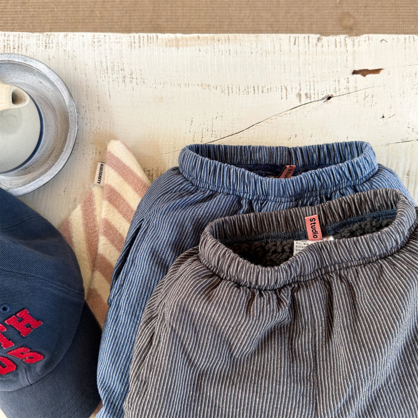 ロングパンツ・スウェットパンツ ストライプパンツ 裏ボア ジョガー スウェット カジュアル ボトムス【mh0011605】