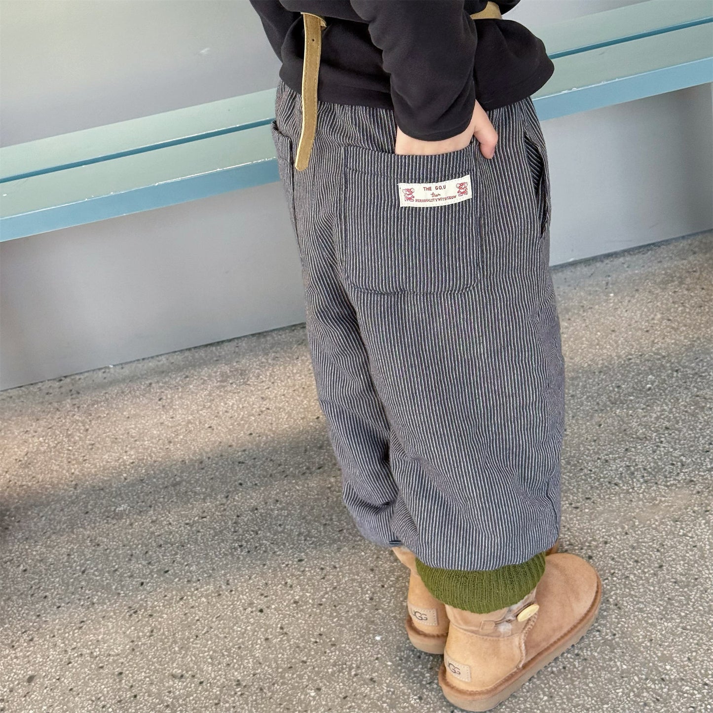 ロングパンツ・スウェットパンツ ストライプパンツ 裏ボア ジョガー スウェット カジュアル ボトムス【mh0011605】