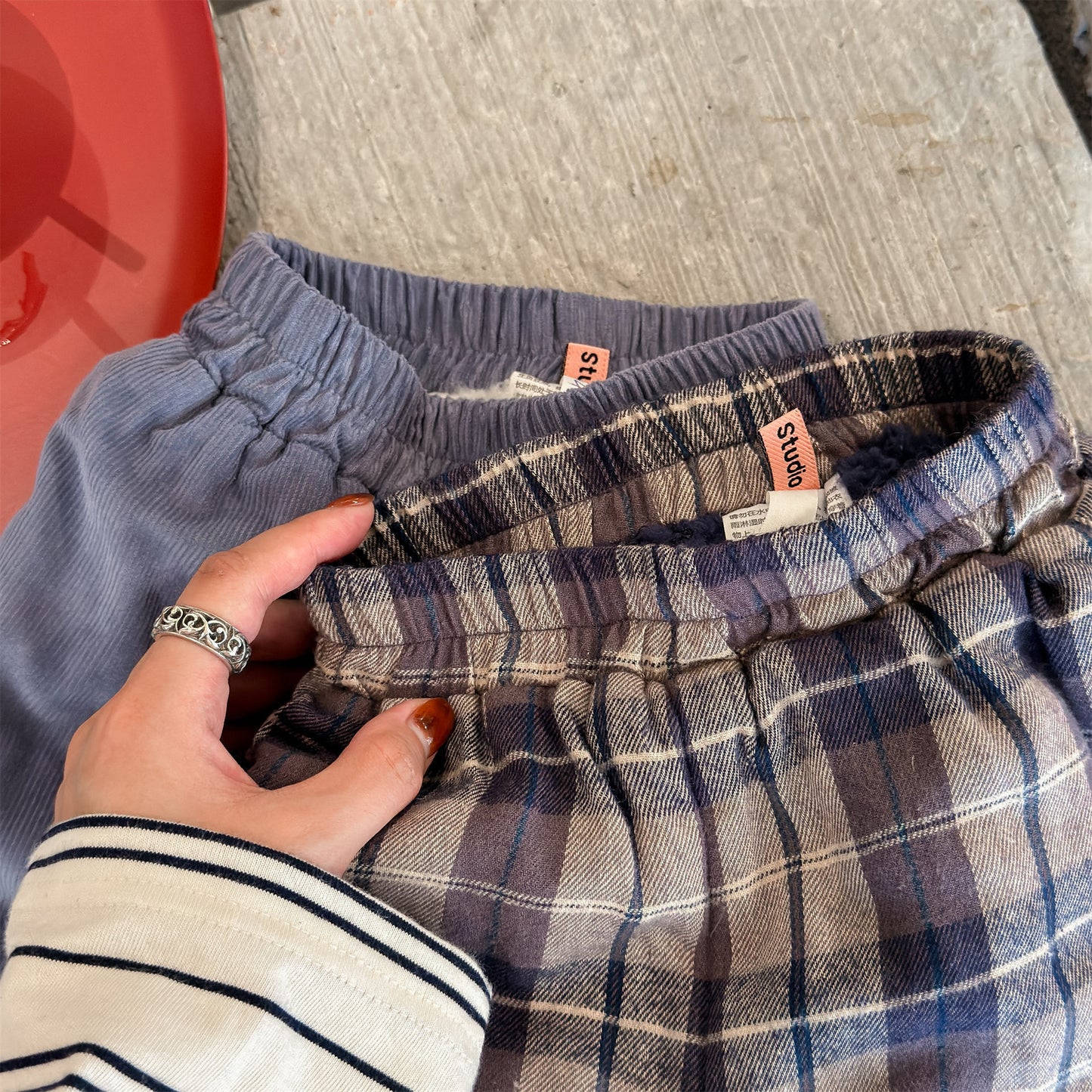 ロングパンツ・スウェットパンツ コーデュロイパンツ 裏ボア 裾ボア ゆったり ワイドパンツ ボトムス【mh0011606】