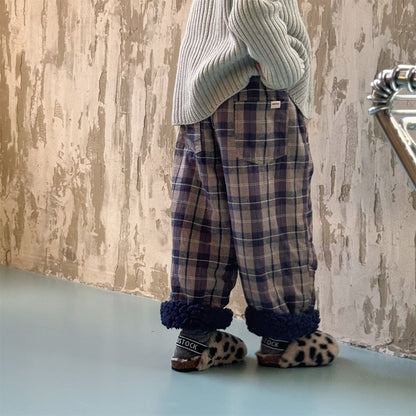 ロングパンツ・スウェットパンツ コーデュロイパンツ 裏ボア 裾ボア ゆったり ワイドパンツ ボトムス【mh0011606】