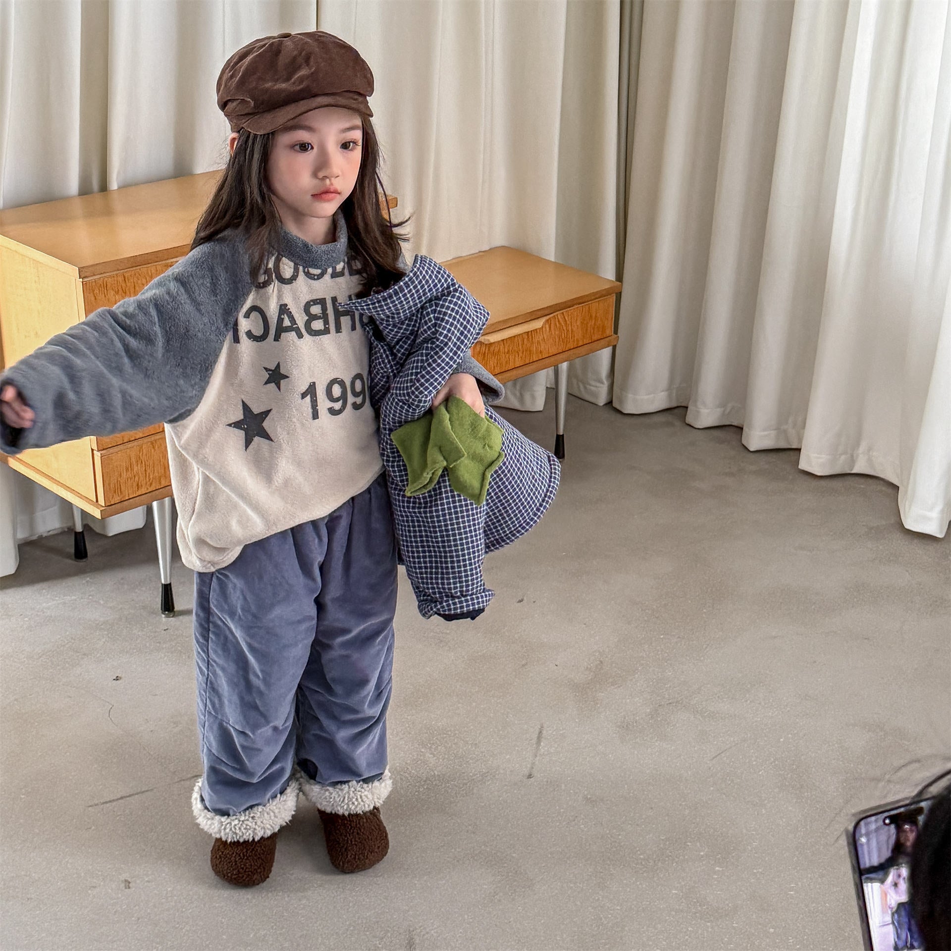 ロングパンツ・スウェットパンツ コーデュロイパンツ 裏ボア 裾ボア ゆったり ワイドパンツ ボトムス【mh0011606】