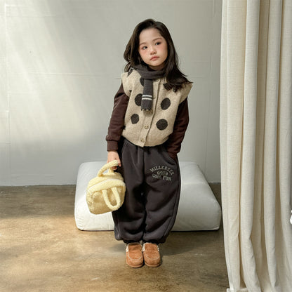 ロングパンツ・スウェットパンツ スウェットパンツ 裏ボア ロゴ刺繍 ゆったり ジョガーボトムス【mh0011607】