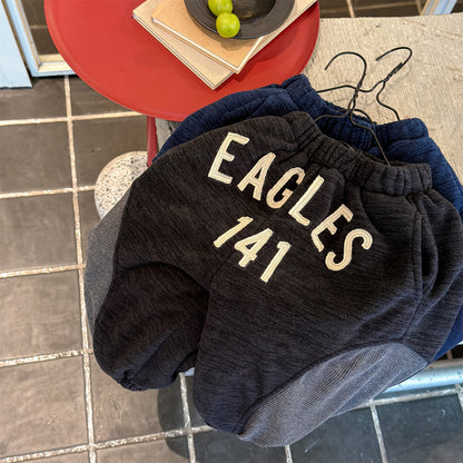 ロングパンツ・スウェットパンツ スウェットパンツ 裏ボア ビッグロゴ バイカラー ボリューム ボトムス【mh0011608】