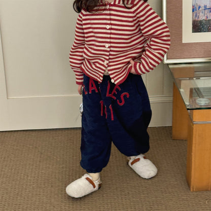 ロングパンツ・スウェットパンツ スウェットパンツ 裏ボア ビッグロゴ バイカラー ボリューム ボトムス【mh0011608】