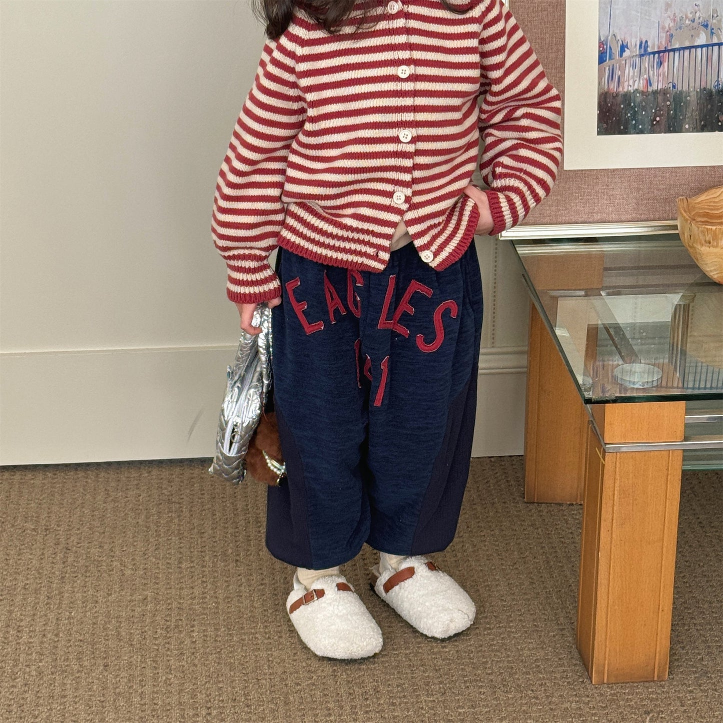 ロングパンツ・スウェットパンツ スウェットパンツ 裏ボア ビッグロゴ バイカラー ボリューム ボトムス【mh0011608】