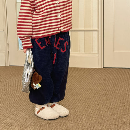 ロングパンツ・スウェットパンツ スウェットパンツ 裏ボア ビッグロゴ バイカラー ボリューム ボトムス【mh0011608】