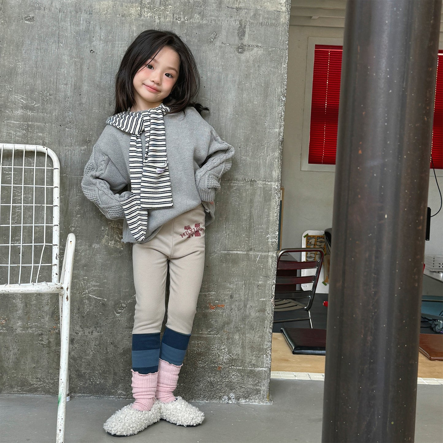 レギンスパンツ レギンスパンツ 裏起毛 バイカラー ドッキング リブ ボトムス【mh0011609】