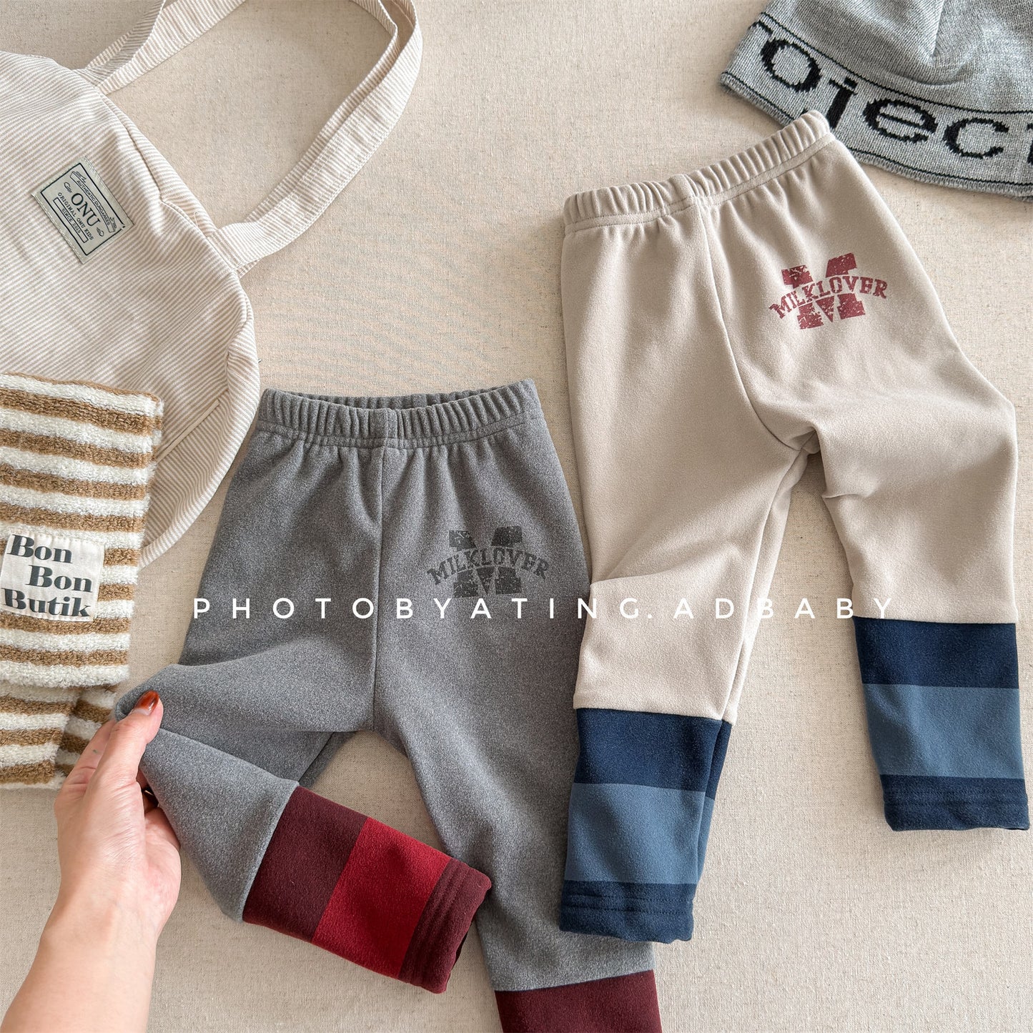 レギンスパンツ レギンスパンツ 裏起毛 バイカラー ドッキング リブ ボトムス【mh0011609】