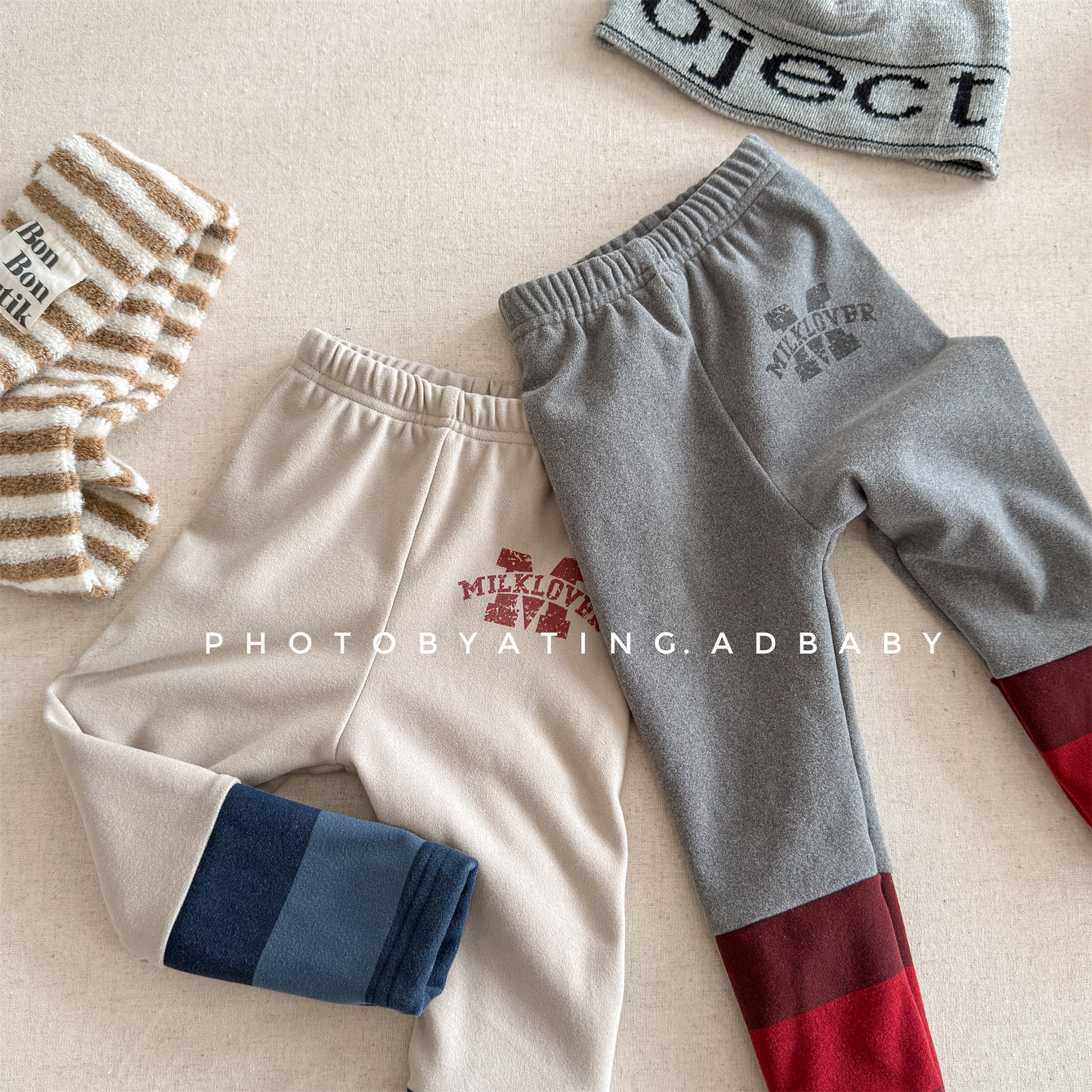 レギンスパンツ レギンスパンツ 裏起毛 バイカラー ドッキング リブ ボトムス【mh0011609】