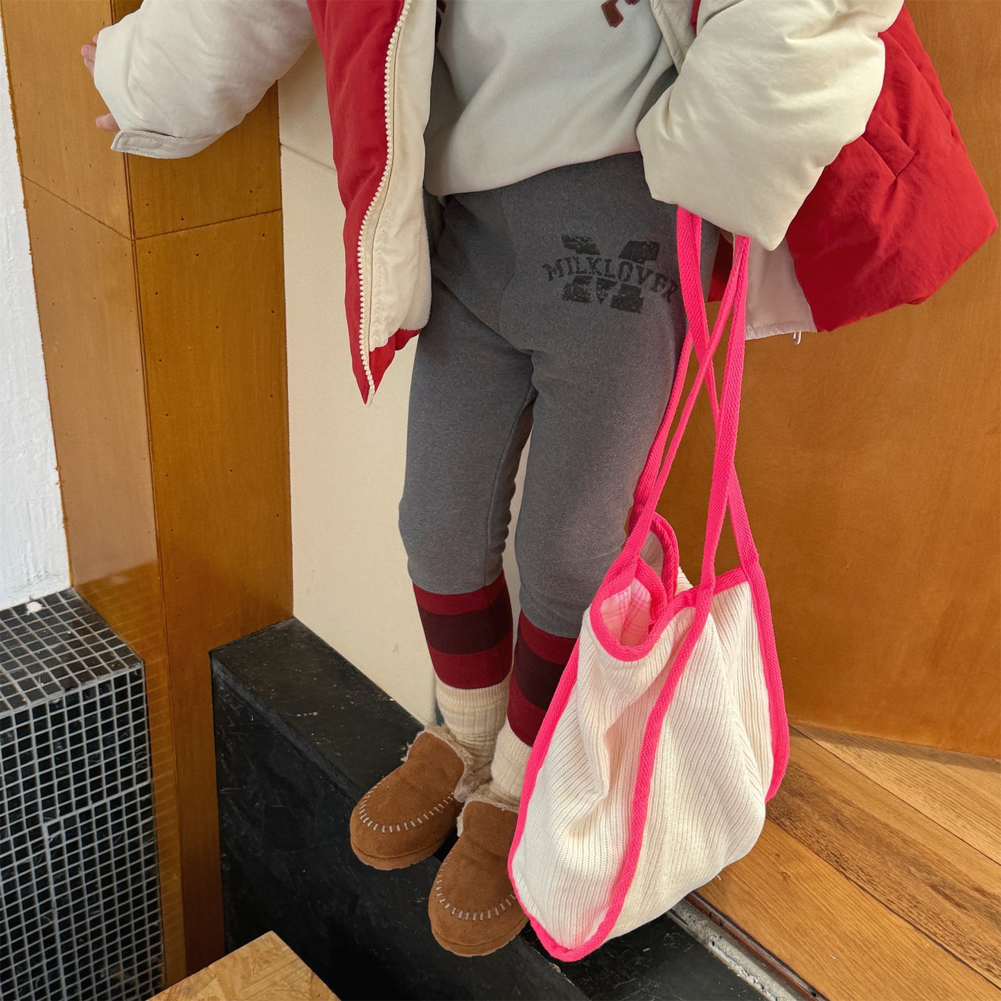 レギンスパンツ レギンスパンツ 裏起毛 バイカラー ドッキング リブ ボトムス【mh0011609】