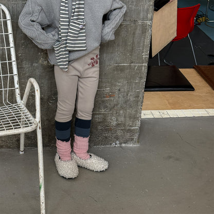 レギンスパンツ レギンスパンツ 裏起毛 バイカラー ドッキング リブ ボトムス【mh0011609】