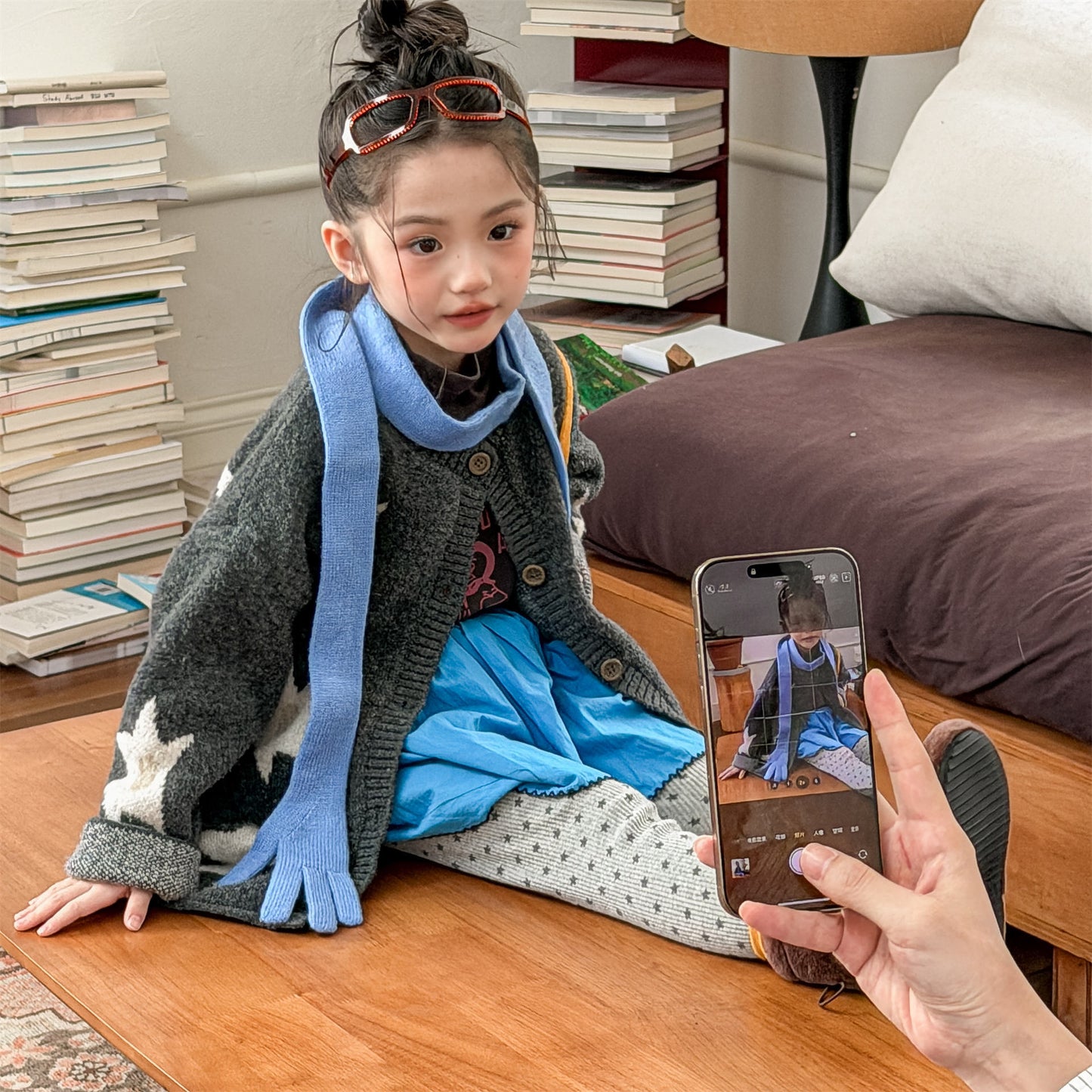 カーディガン・パーカー ニットカーディガン スター星 モノトーン ラグラン カジュアル アウター【mh0011612】