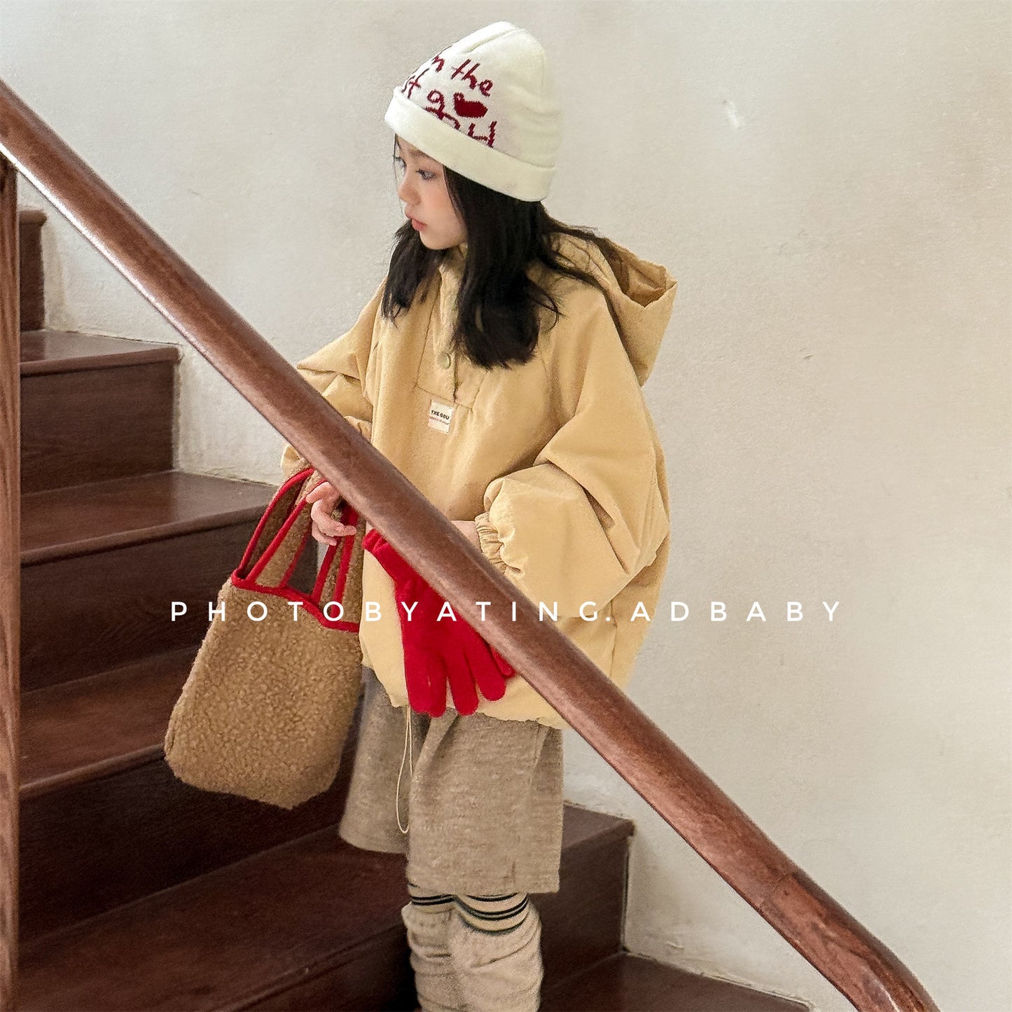 トレーナー・フーディ パフジャケット フーディ ストライプ プルオーバー アウター 中綿【mh0011613】