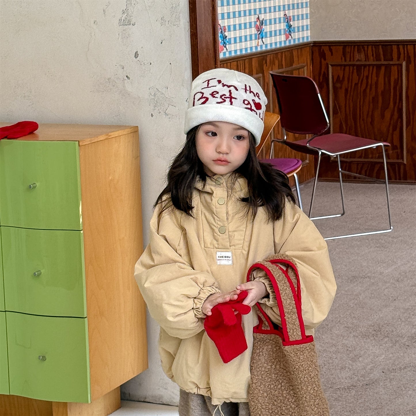 トレーナー・フーディ パフジャケット フーディ ストライプ プルオーバー アウター 中綿【mh0011613】