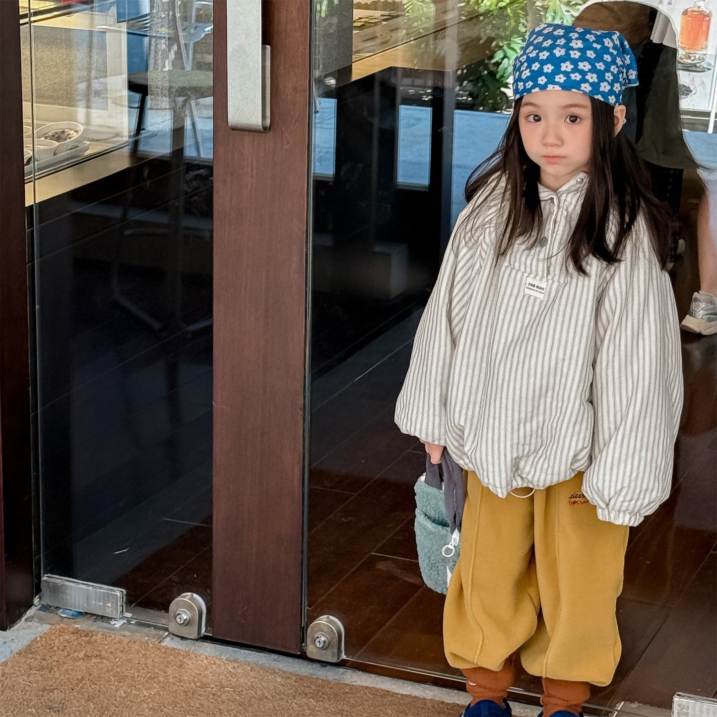 トレーナー・フーディ パフジャケット フーディ ストライプ プルオーバー アウター 中綿【mh0011613】