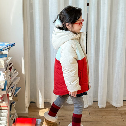 ショートコート・ジャケット・ジャンパー 中綿ダウンジャケット パッチワーク アウター コート【mh0011900】