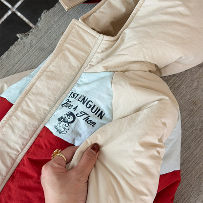 ショートコート・ジャケット・ジャンパー 中綿ダウンジャケット パッチワーク アウター コート【mh0011900】