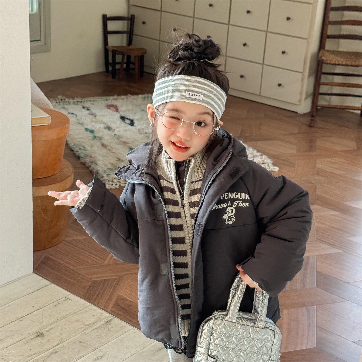 ショートコート・ジャケット・ジャンパー 中綿ダウンジャケット パッチワーク アウター コート【mh0011900】