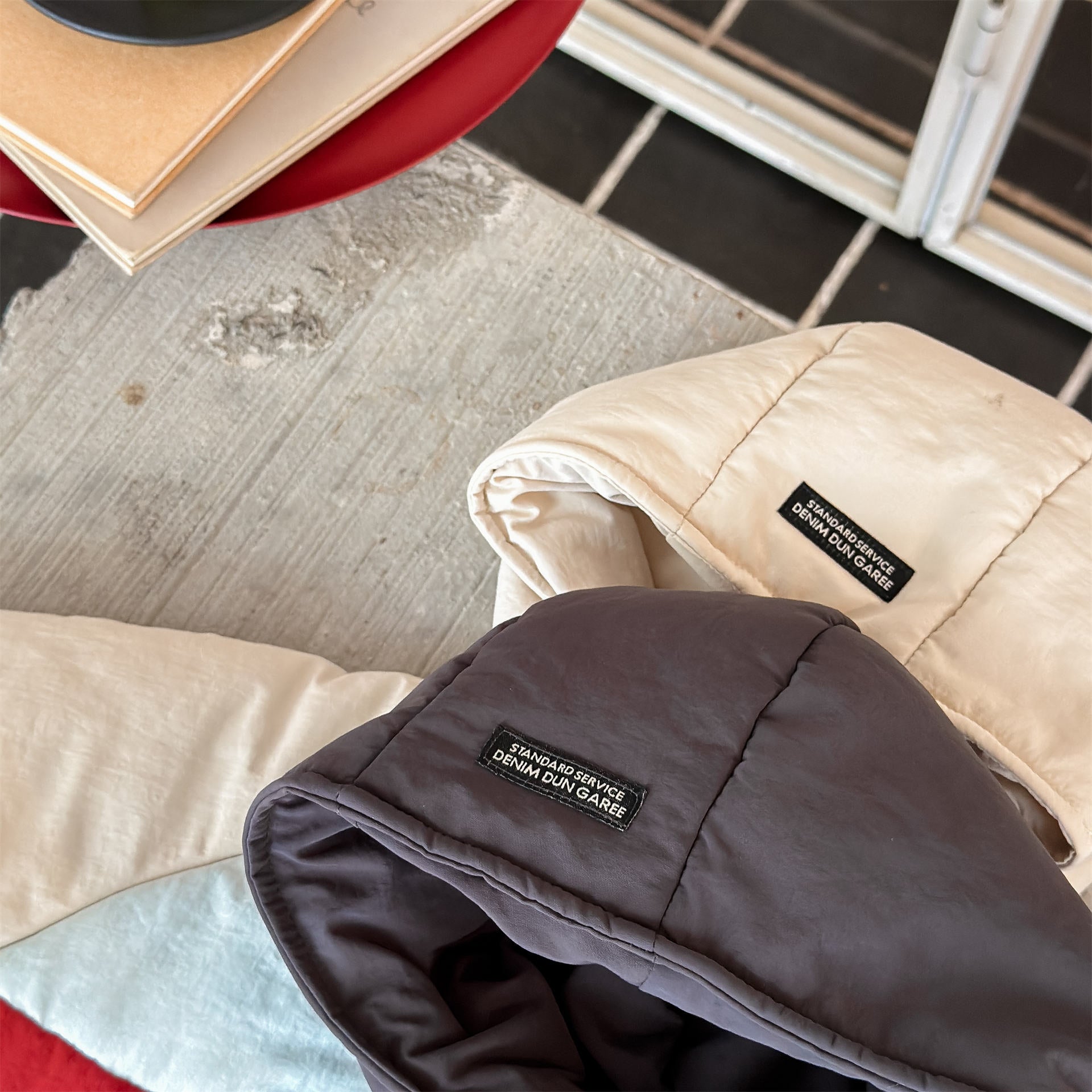 ショートコート・ジャケット・ジャンパー 中綿ダウンジャケット パッチワーク アウター コート【mh0011900】