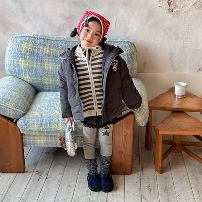 ショートコート・ジャケット・ジャンパー 中綿ダウンジャケット パッチワーク アウター コート【mh0011900】