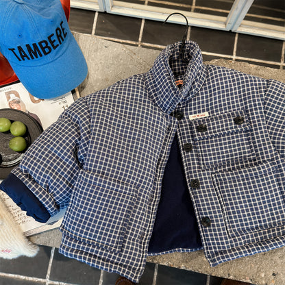 ショートコート・ジャケット・ジャンパー チェック柄ジャケット コート 中綿入り アウター【mh0011901】