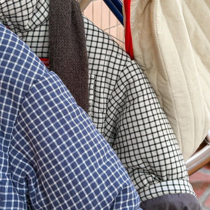 ショートコート・ジャケット・ジャンパー チェック柄ジャケット コート 中綿入り アウター【mh0011901】