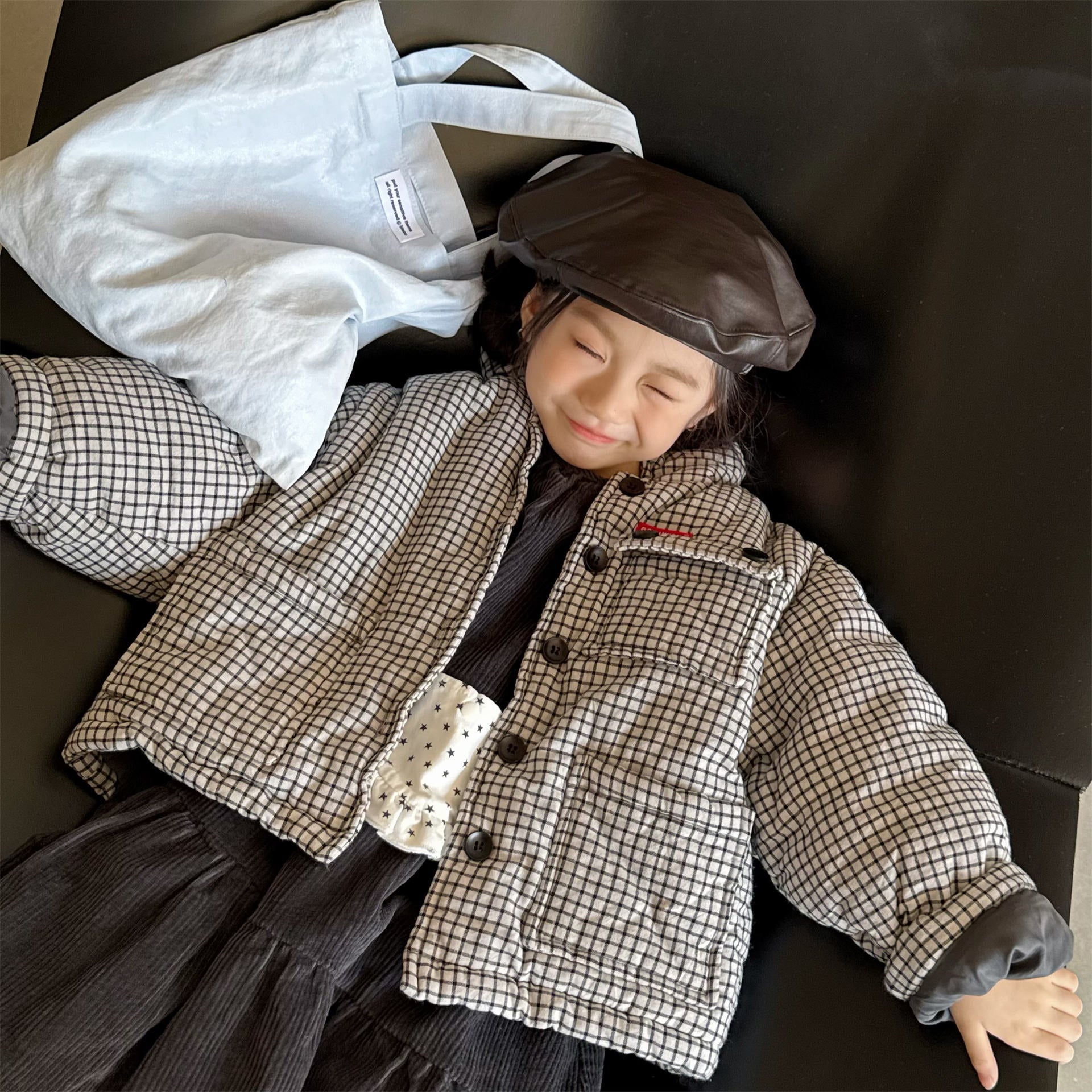 ショートコート・ジャケット・ジャンパー チェック柄ジャケット コート 中綿入り アウター【mh0011901】