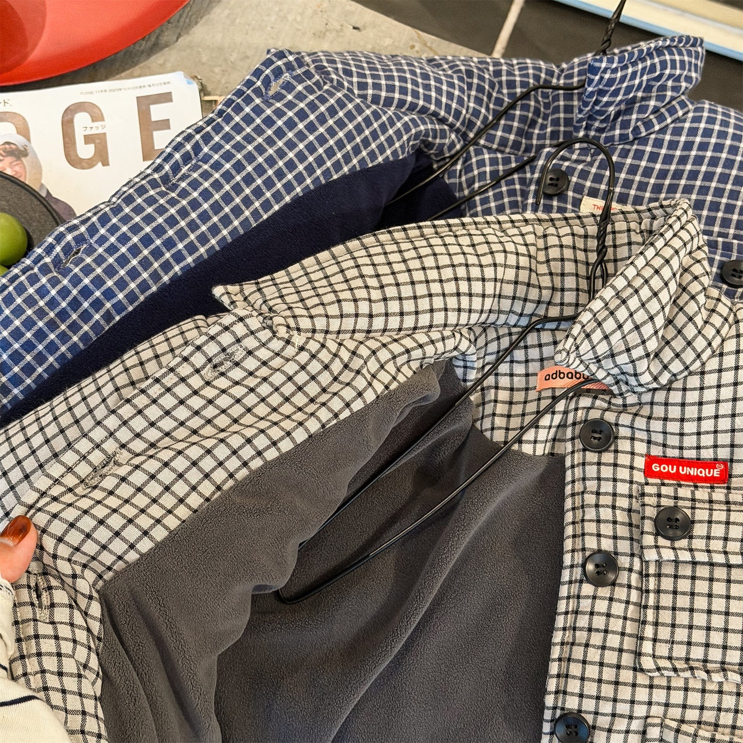 ショートコート・ジャケット・ジャンパー チェック柄ジャケット コート 中綿入り アウター【mh0011901】