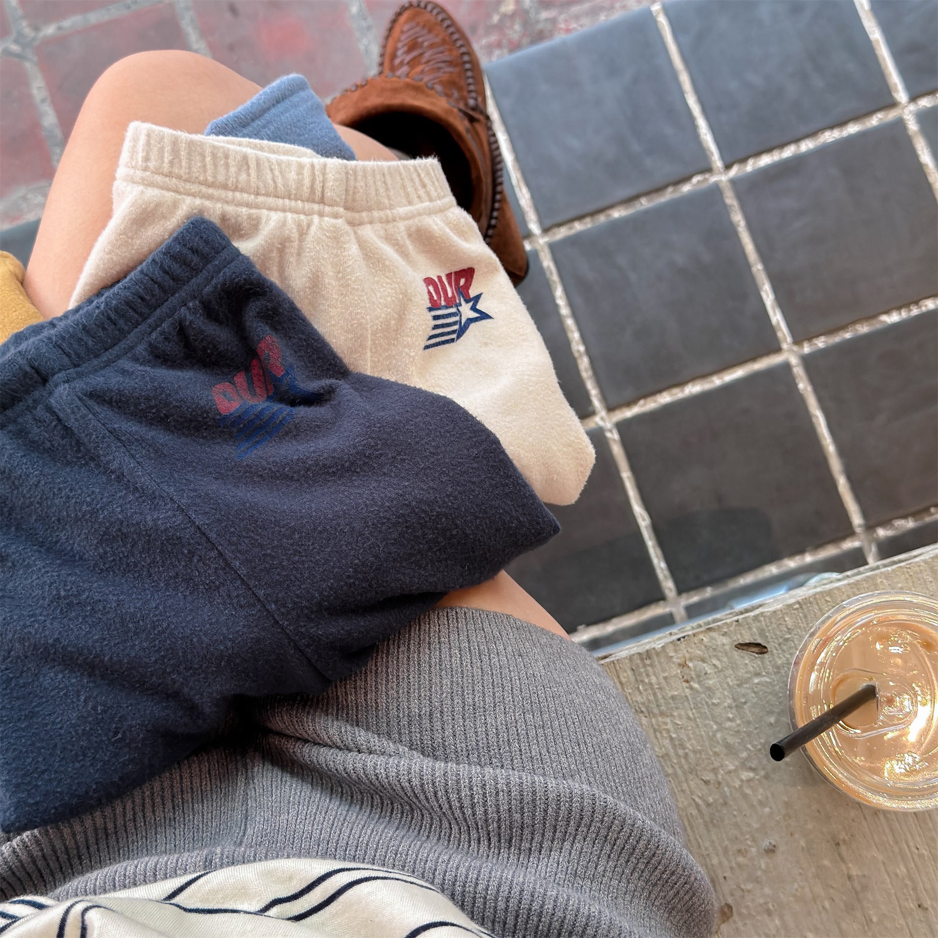 レギンスパンツ 裏起毛レギンスパンツ ラインアクセント パッチワーク 暖パン【mh0011902】