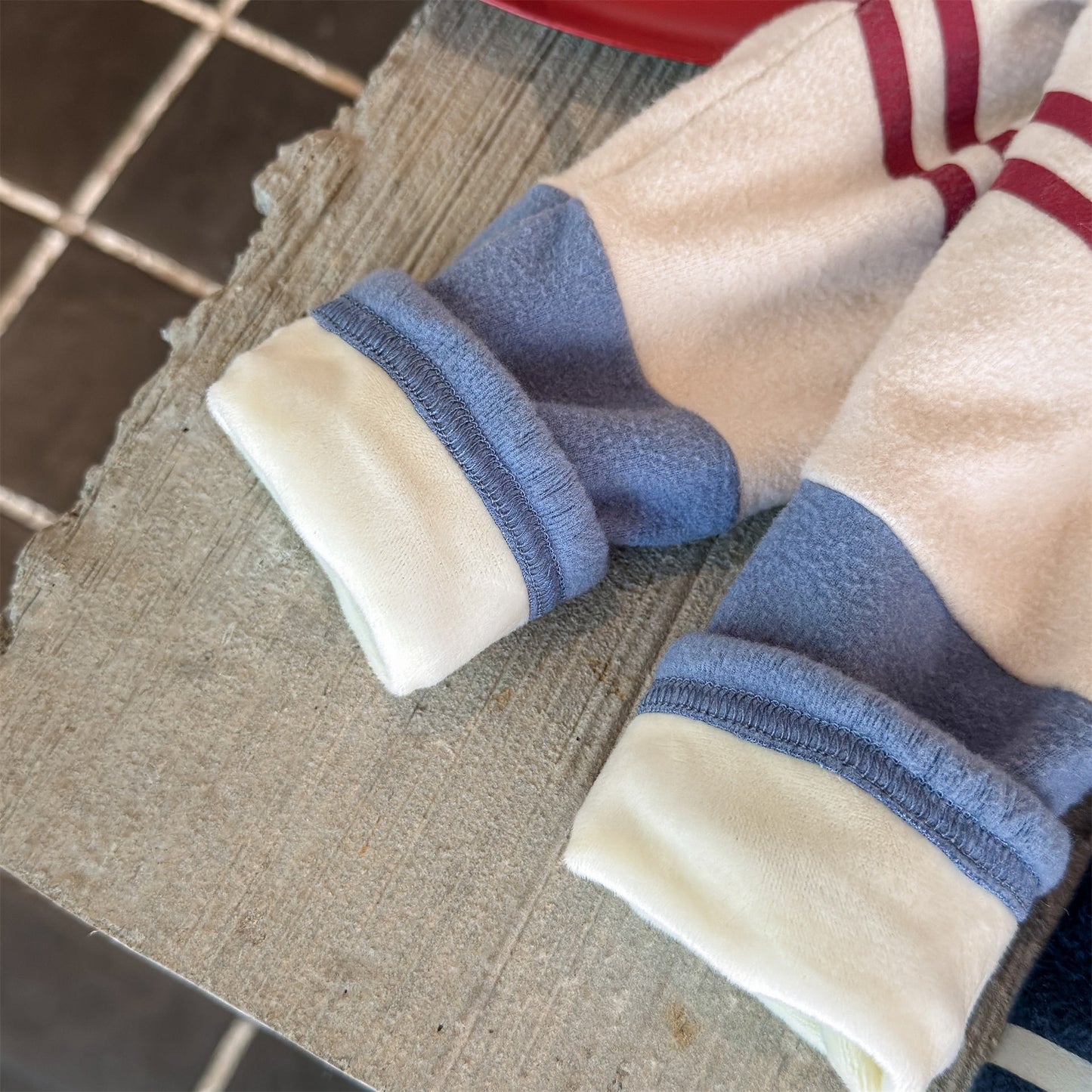 レギンスパンツ 裏起毛レギンスパンツ ラインアクセント パッチワーク 暖パン【mh0011902】