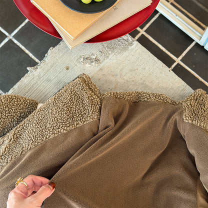 ショートコート・ジャケット・ジャンパー ボアフリースジャケット ダブルライン ジップアップ ボアブルゾン【mh0011903】