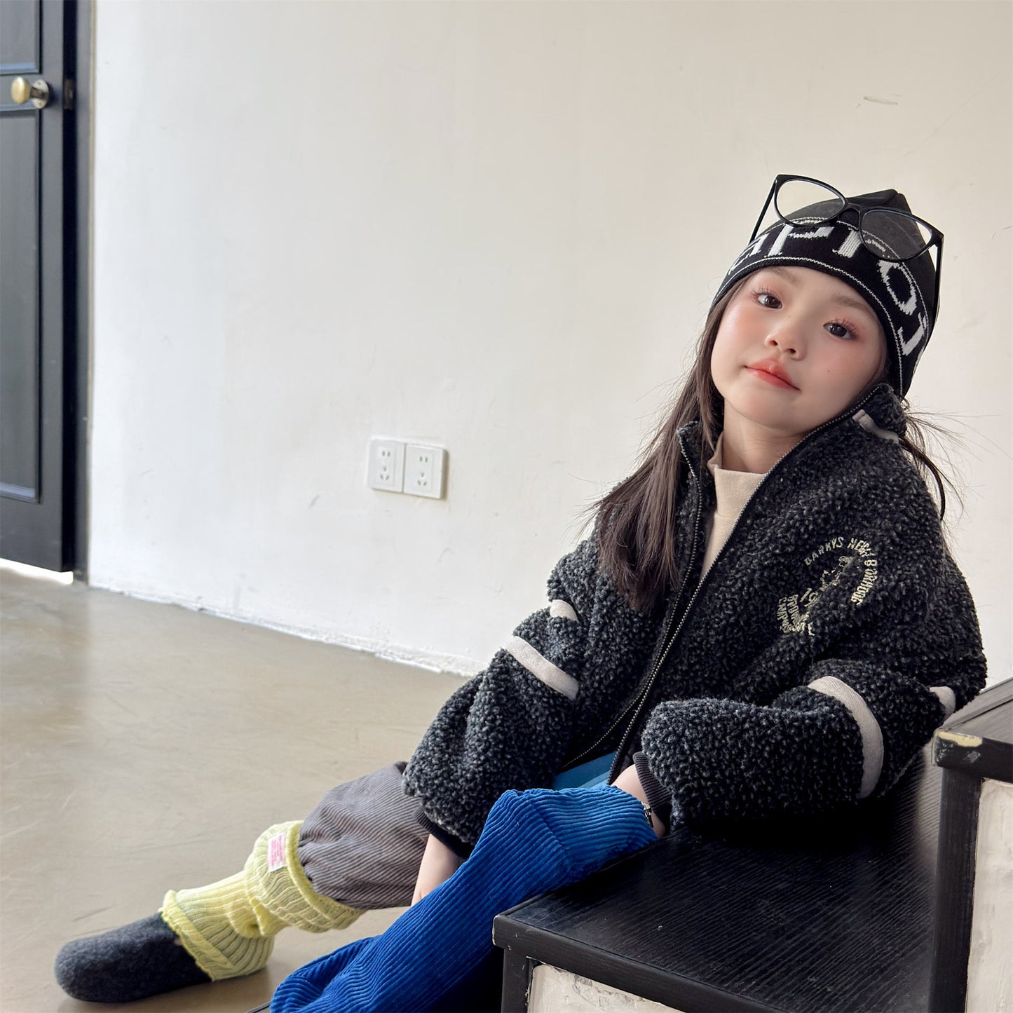 ショートコート・ジャケット・ジャンパー ボアフリースジャケット ダブルライン ジップアップ ボアブルゾン【mh0011903】