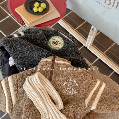 ショートコート・ジャケット・ジャンパー ボアフリースジャケット ダブルライン ジップアップ ボアブルゾン【mh0011903】