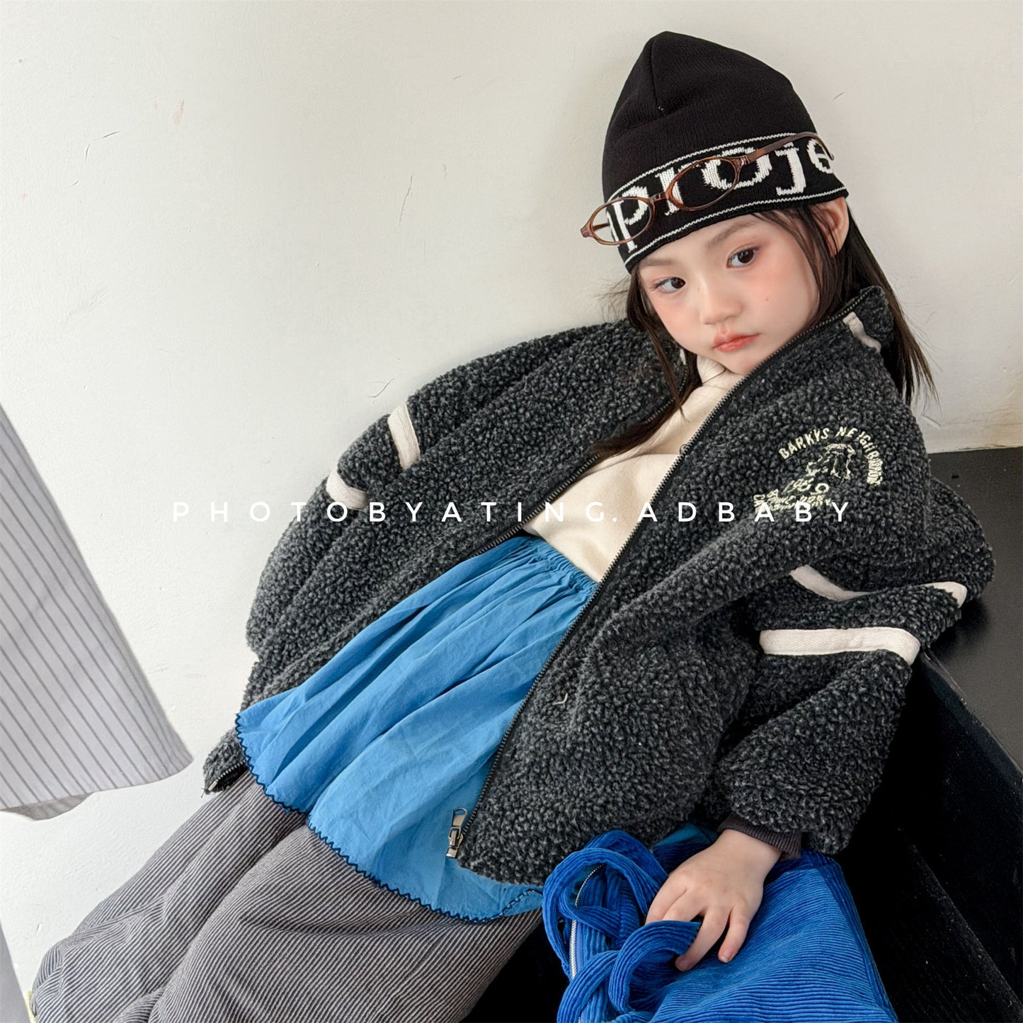 ショートコート・ジャケット・ジャンパー ボアフリースジャケット ダブルライン ジップアップ ボアブルゾン【mh0011903】