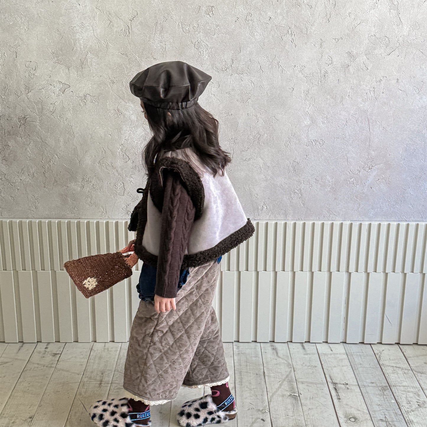 ベスト フェイクムートンボアベスト もこもこ ダッフルベスト【mh0011904】