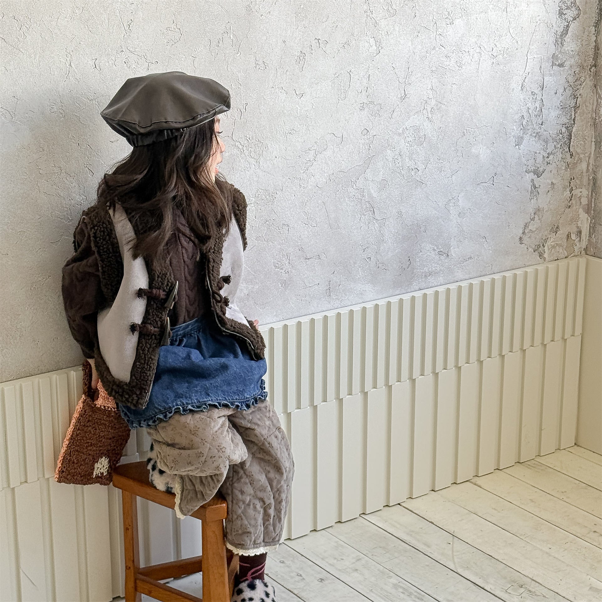 ベスト フェイクムートンボアベスト もこもこ ダッフルベスト【mh0011904】