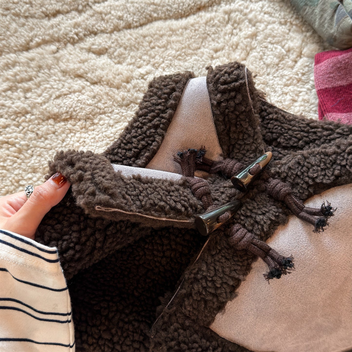 ベスト フェイクムートンボアベスト もこもこ ダッフルベスト【mh0011904】