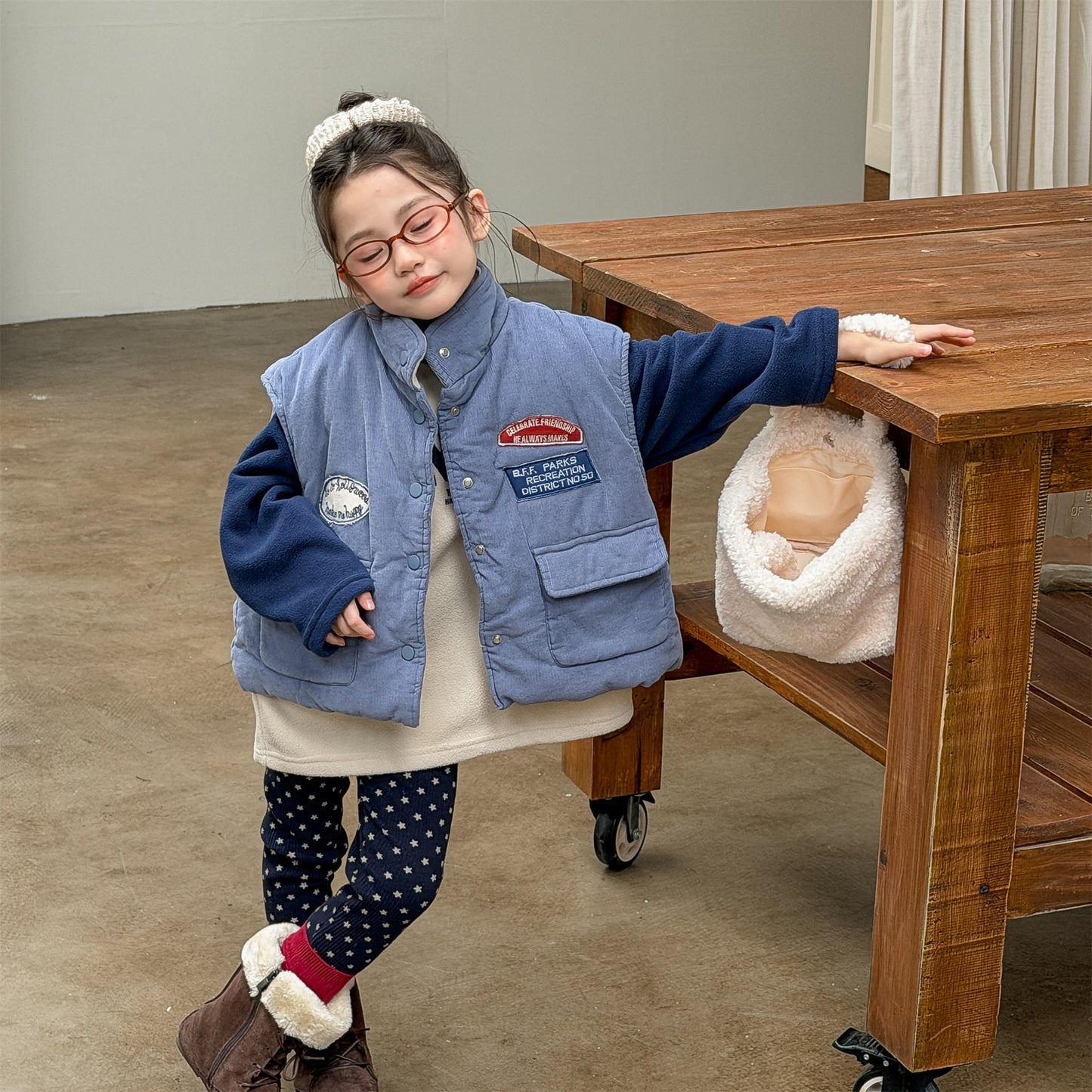 ベスト 中綿ベスト 裏フリース フィッシャーマンベスト アウター【mh0011905】