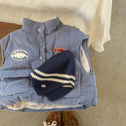 ベスト 中綿ベスト 裏フリース フィッシャーマンベスト アウター【mh0011905】