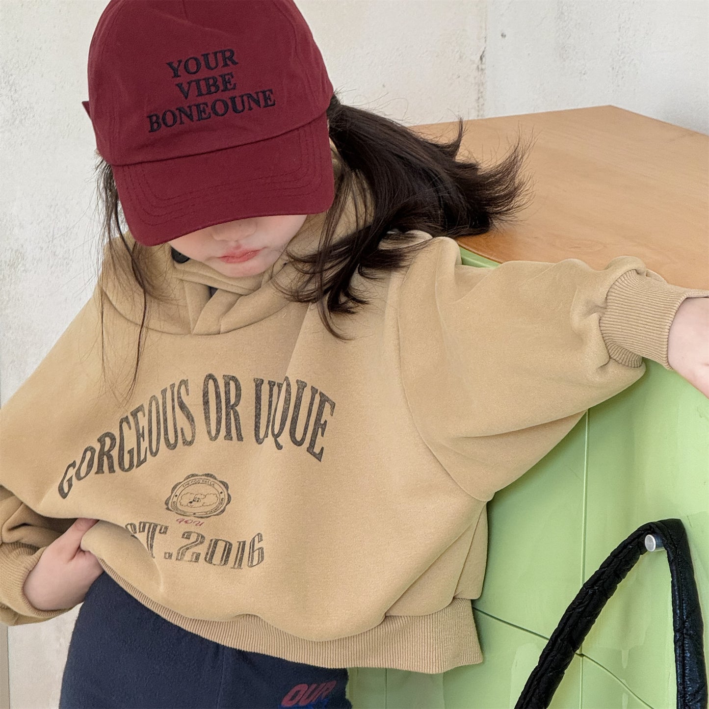 トレーナー・フーディ フーディスウェットトレーナー フード付き ロゴプリント パッチワーク【mh0011909】