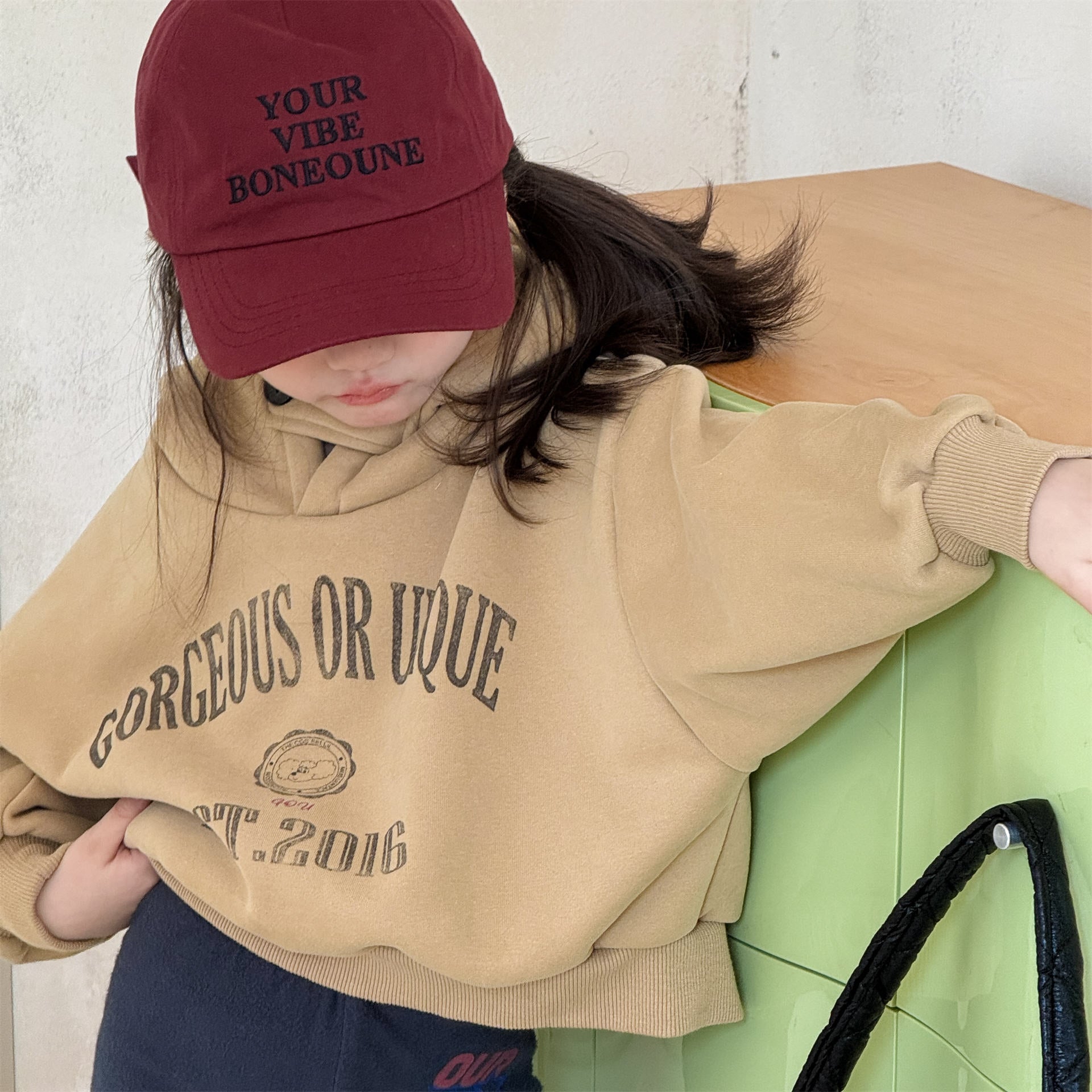 トレーナー・フーディ フーディスウェットトレーナー フード付き ロゴプリント パッチワーク【mh0011909】