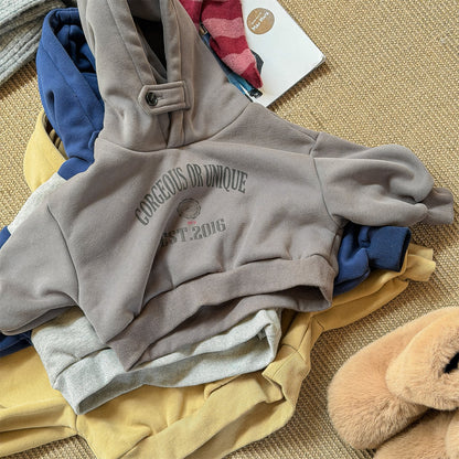 トレーナー・フーディ フーディスウェットトレーナー フード付き ロゴプリント パッチワーク【mh0011909】