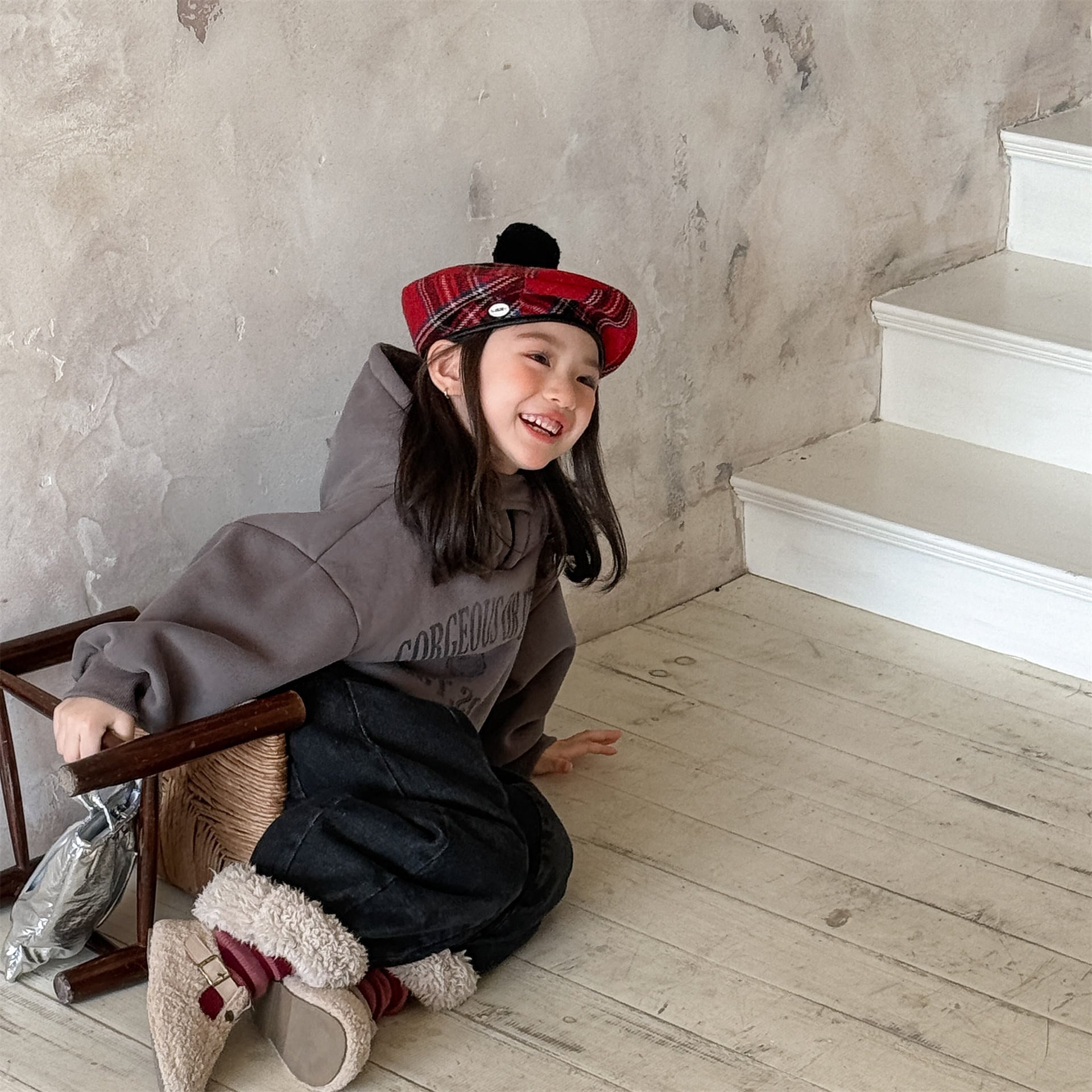 トレーナー・フーディ フーディスウェットトレーナー フード付き ロゴプリント パッチワーク【mh0011909】