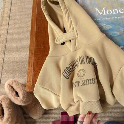 トレーナー・フーディ フーディスウェットトレーナー フード付き ロゴプリント パッチワーク【mh0011909】