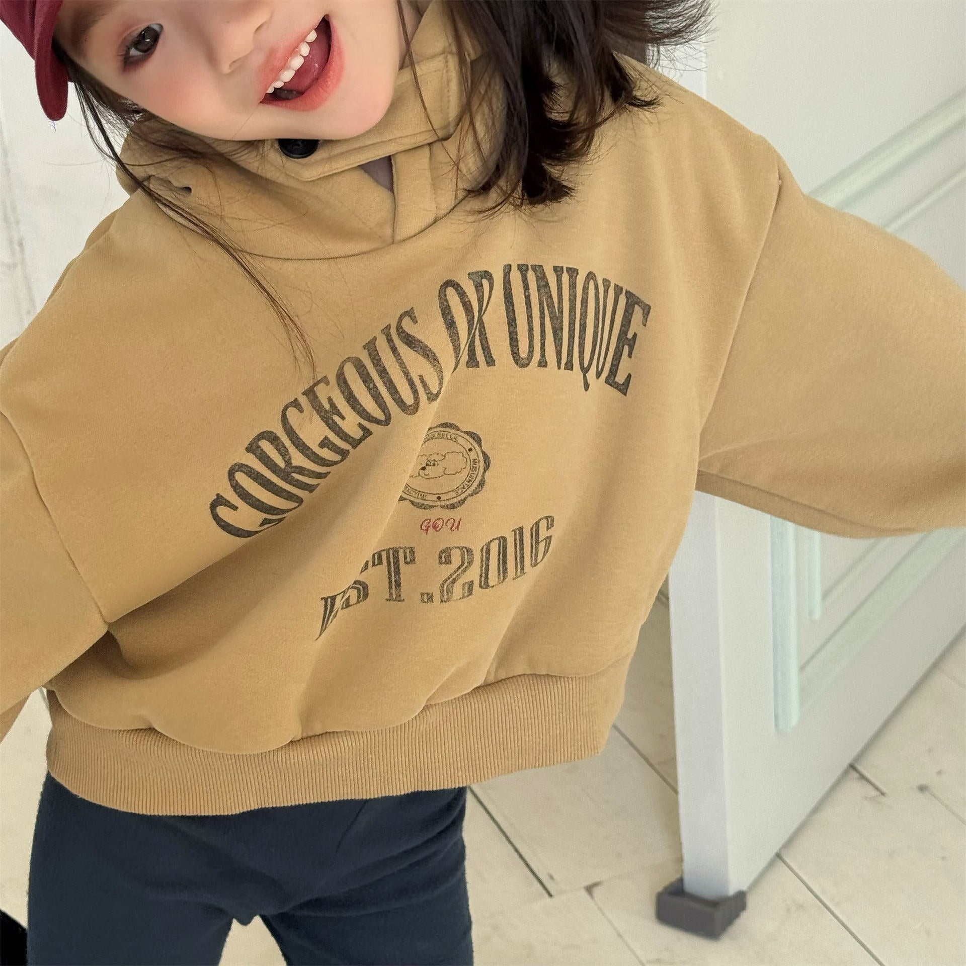 トレーナー・フーディ フーディスウェットトレーナー フード付き ロゴプリント パッチワーク【mh0011909】