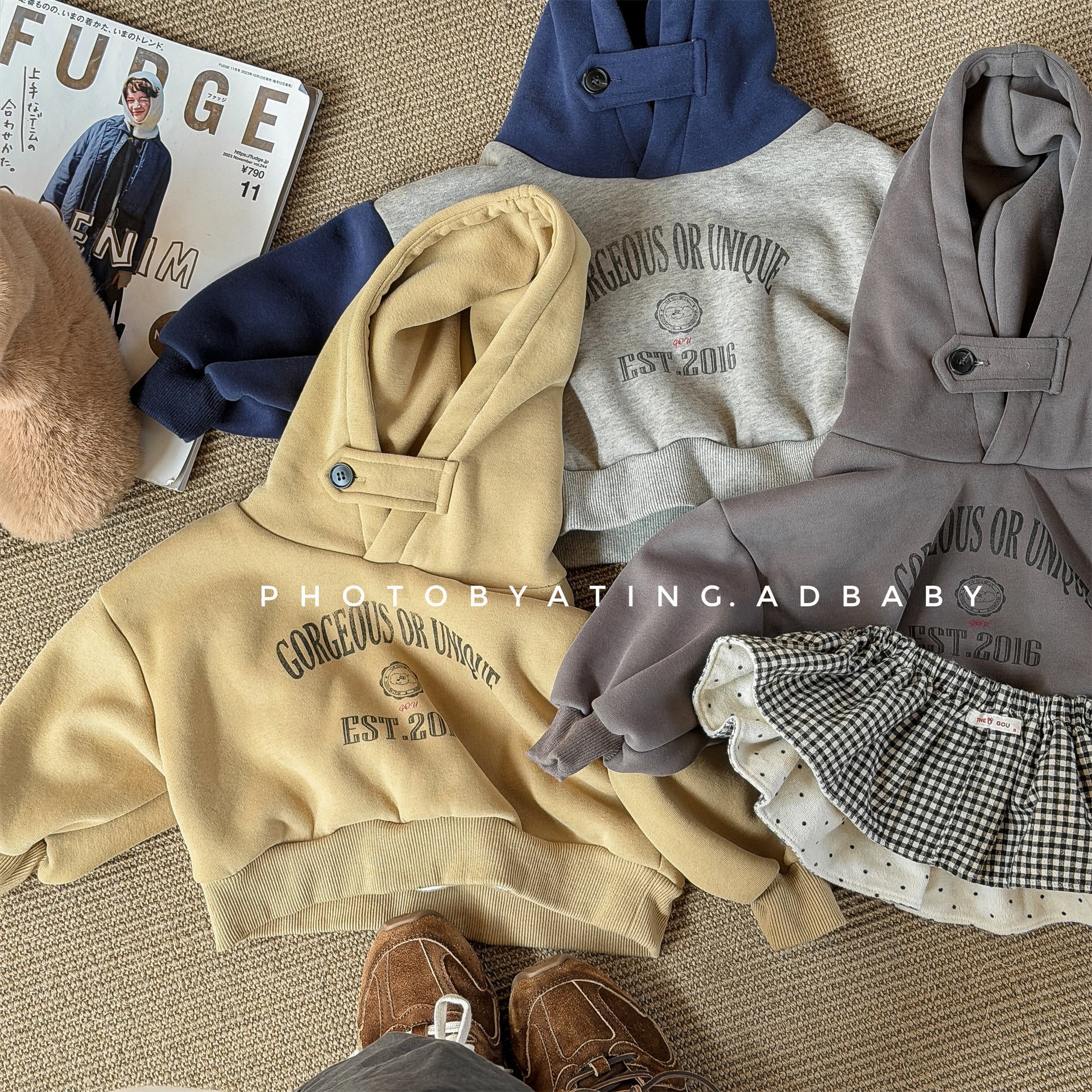 トレーナー・フーディ フーディスウェットトレーナー フード付き ロゴプリント パッチワーク【mh0011909】