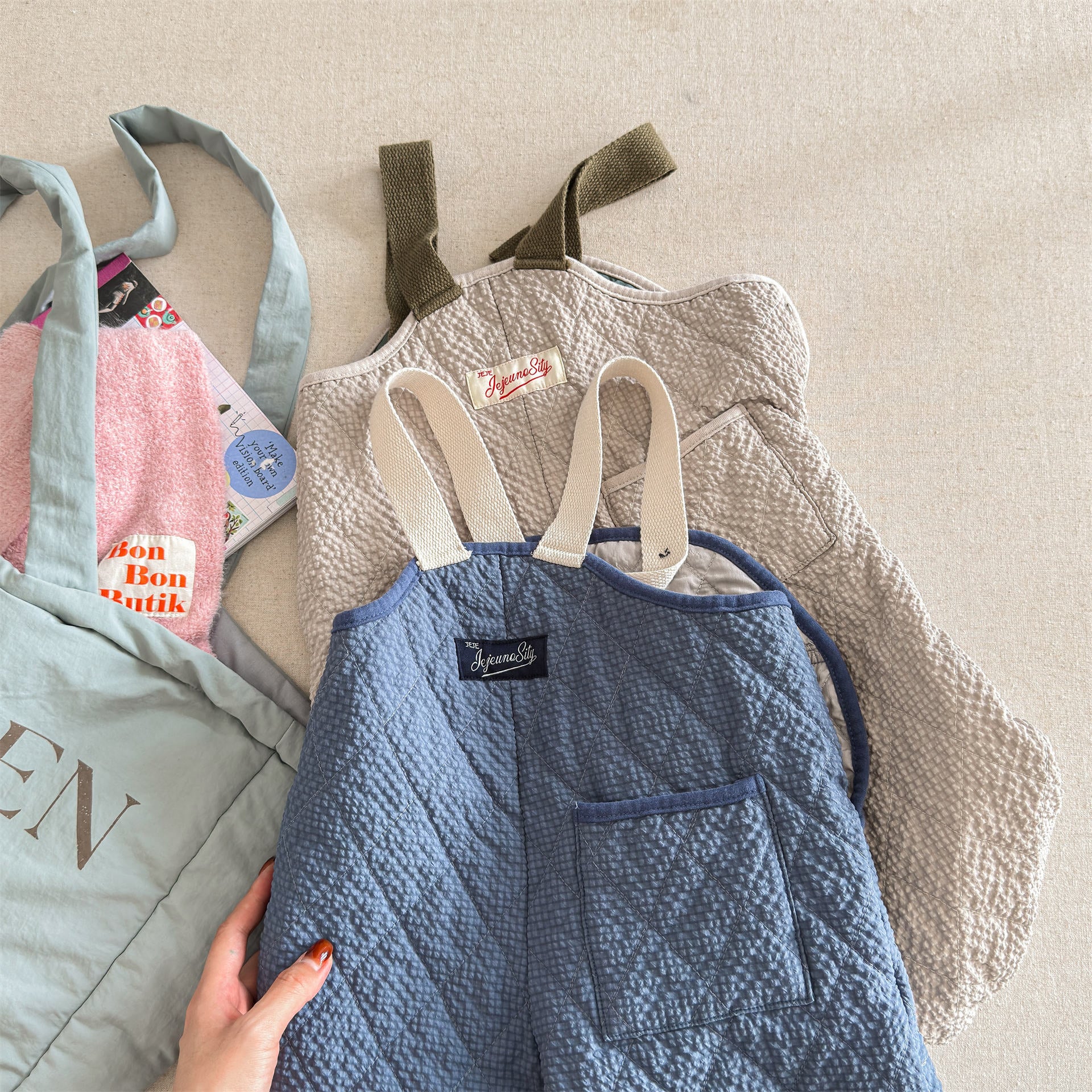 サロペットパンツ・サスペンダーパンツ キルトサロペットオーバーオール 防寒 サスペンダーパンツ【mh0011910】