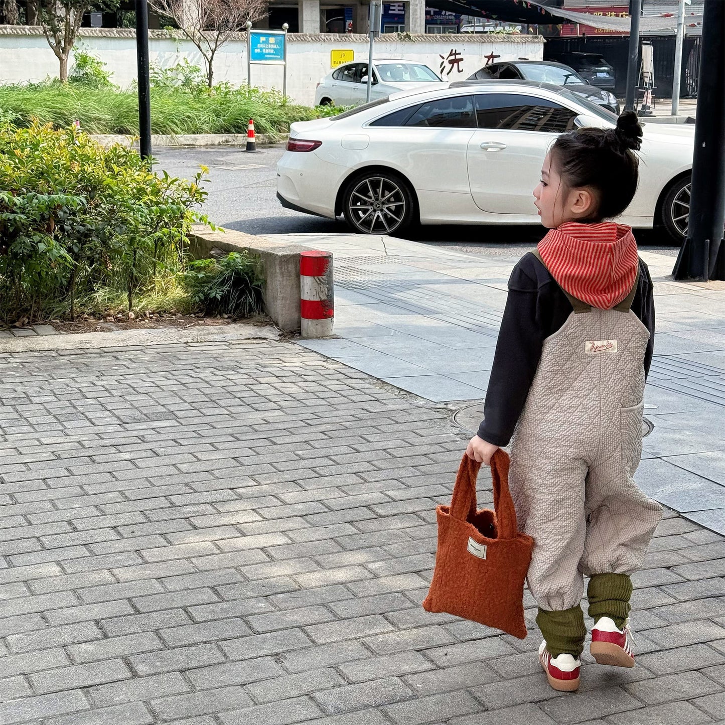 サロペットパンツ・サスペンダーパンツ キルトサロペットオーバーオール 防寒 サスペンダーパンツ【mh0011910】