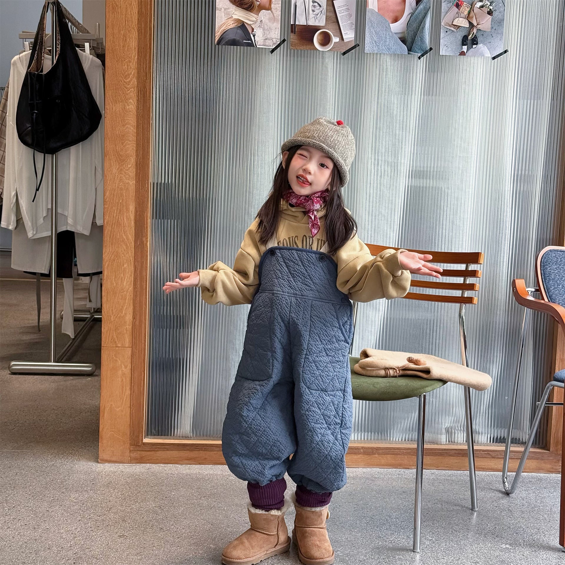 サロペットパンツ・サスペンダーパンツ キルトサロペットオーバーオール 防寒 サスペンダーパンツ【mh0011910】