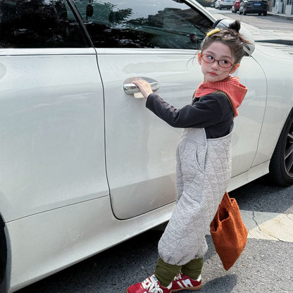 サロペットパンツ・サスペンダーパンツ キルトサロペットオーバーオール 防寒 サスペンダーパンツ【mh0011910】